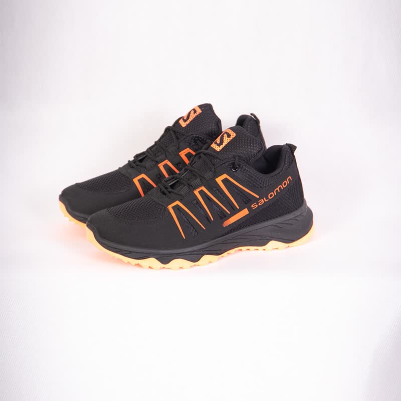 کفش مردانه مدل سالامون مشکی نارنجی 